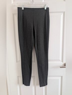 Polo Ralph Lauren Heather Charcoal Grey Moto Ponte Legging Pants Ankle Zip 2